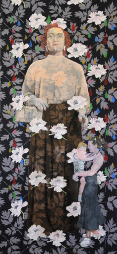 La Giganta 2013, Tecnica mista su stoffa 280X136cm