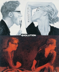 Evolution, 1998. Acrilico, inchiostro serigrafico e olio su tela 100 x 120 cm (Private collection)