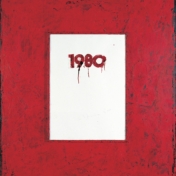 Zampogna e Schifano, 1989. Opera di Schifano e tecnica mista su legno cm 200x162