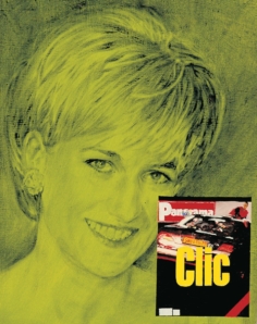 Click 1997. Acrilico, inchiostro serigrafico e olio su tela cm. 50x40