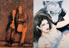 Senza titolo 16 1998. Acrilico, inchiostro serigrafico e olio su tela cm 180x280