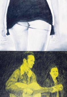 Senza titolo 2 1998. Acrilico, inchiostro serigrafico e olio su tela cm 100x70