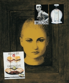 Senza titolo 2, 1998. Acrilico, inchiostro serigrafico e olio su tavola cm. 62x52