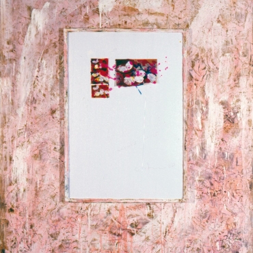 Zampogna e Schifano 3 1989. Grafica di Schifano su legno cm 200x157