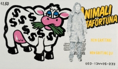 Animali portafortuna 10 2004. Acrilico e inchiostro serigrafico su tela cm. 40x50