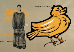 Animali portafortuna - 2 2004. Acrilico e inchiostro serigrafico su carta 2 pezzi 100x70 cm.