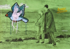 Animali portafortuna 2 2004. Tecnica mista su carta cm. 70x100