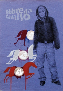 Febbre da cavallo 2005.
Tecnica mista su carta cm. 100x70