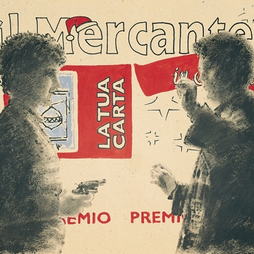 Il Mercante 2003. Tecnica mista su carta cm. 35x50