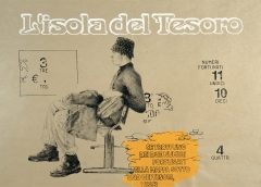 L’isola del tesoro 1 2003. Acrilico e Inchiostro serigrafico su carta 2 pezzi 100x70 cm.