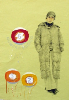 Numero magico 2005. Tecnica mista su carta cm. 100x70