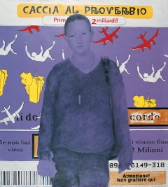 Senza titolo 2 2001. Acrilico e inchiostro serigrafico su tela cm. 200x180