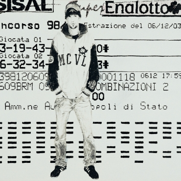 Super Enalotto 2004. Acrilico e inchiostro serigrafico su tela cm. 40x50