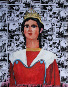 Mata 5 2010, Tecnica mista su stoffa 170x130cm