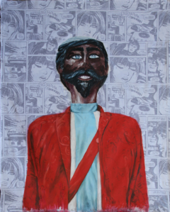 Grifone 5 2010, Tecnica mista su stoffa 170x130cm