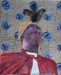 Grifone 2 2010, Tecnica mista su stoffa 160x130cm