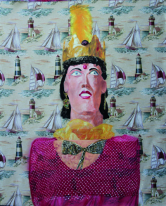 Mata 4 2010, Tecnica mista su stoffa 180x130cm